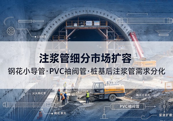 三水注浆管细分市场扩容，隧道钢花小导管、PVC 袖阀管、桩基后注浆管需求分化